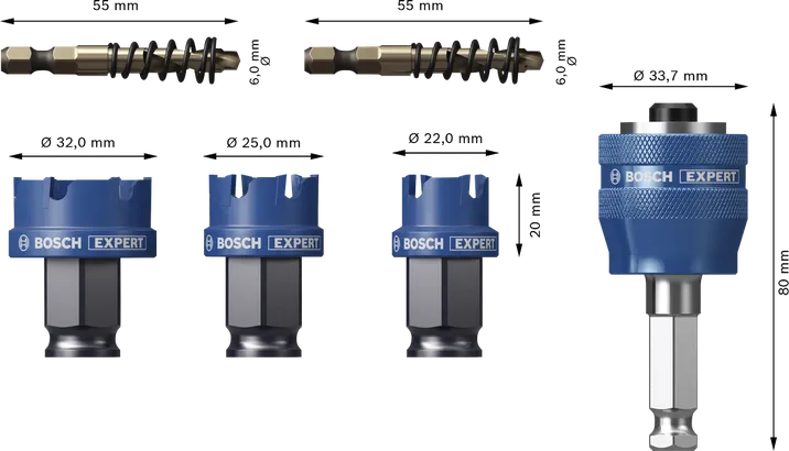 超耐久鎢鋼不鏽鋼開孔器專業款 PC Plus 萬用套組